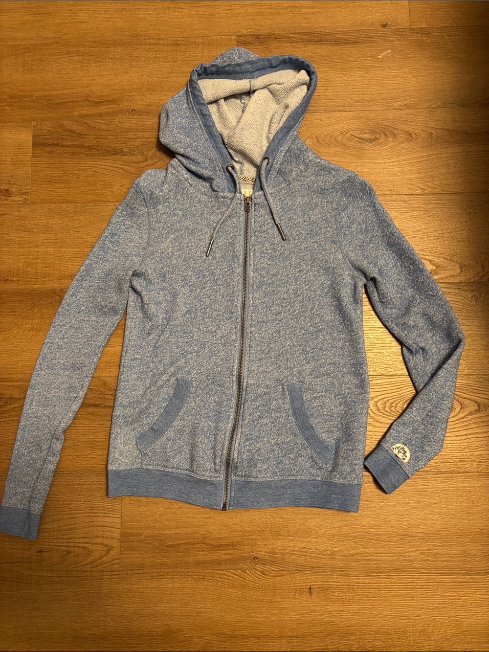 Roxy Heathered Sky Blue Full-Zip Hoodie